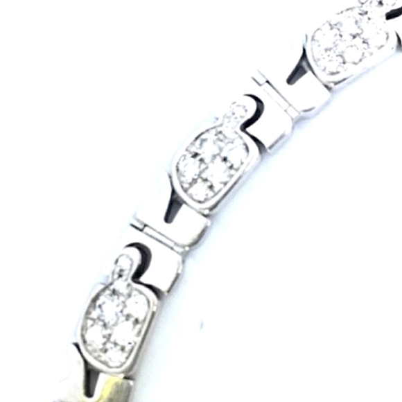 18K André Courrèges  Diamond Choker Neck White Gol - Picture 4 of 4